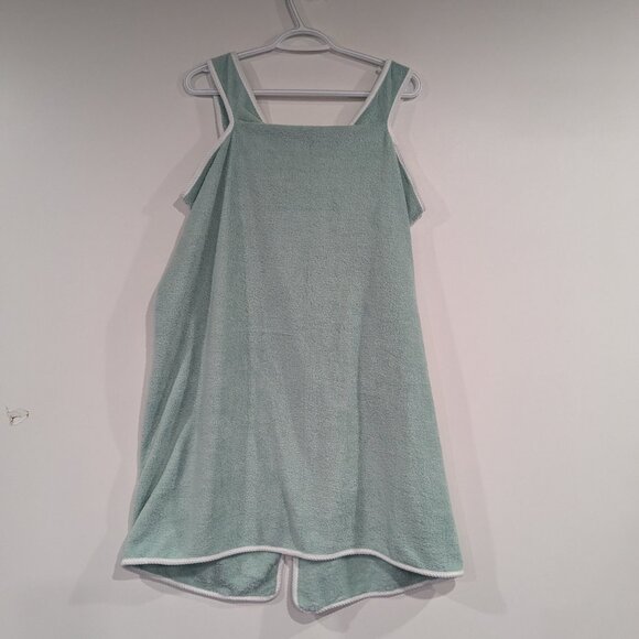 Soft Wrap Robe Sage Green White One Size Fits Most - Picture 2 of 2